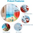 thumbnail image 4 of Hello Summer Red Watermelon Waterproof Fabric Shower Curtain for Bathroom Blue Sky Sea Beach Shells Starfish Machine Washable Cloth Shower Curtains Home Bath Decor 72x72 inches, 4 of 6