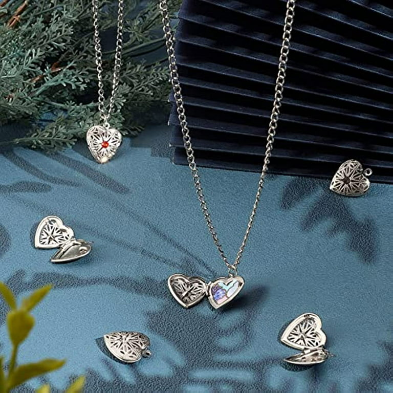 White Gold Plated for Floating Charms Memory living Locket Necklace Pendant  Gift