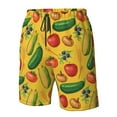 thumbnail image 2 of Yiaed Colorful Vegetables Print Men's Swim Trunks with Lining Quick Dry Sports Shorts Beach Shorts Boardshorts-3X-Large, 2 of 5