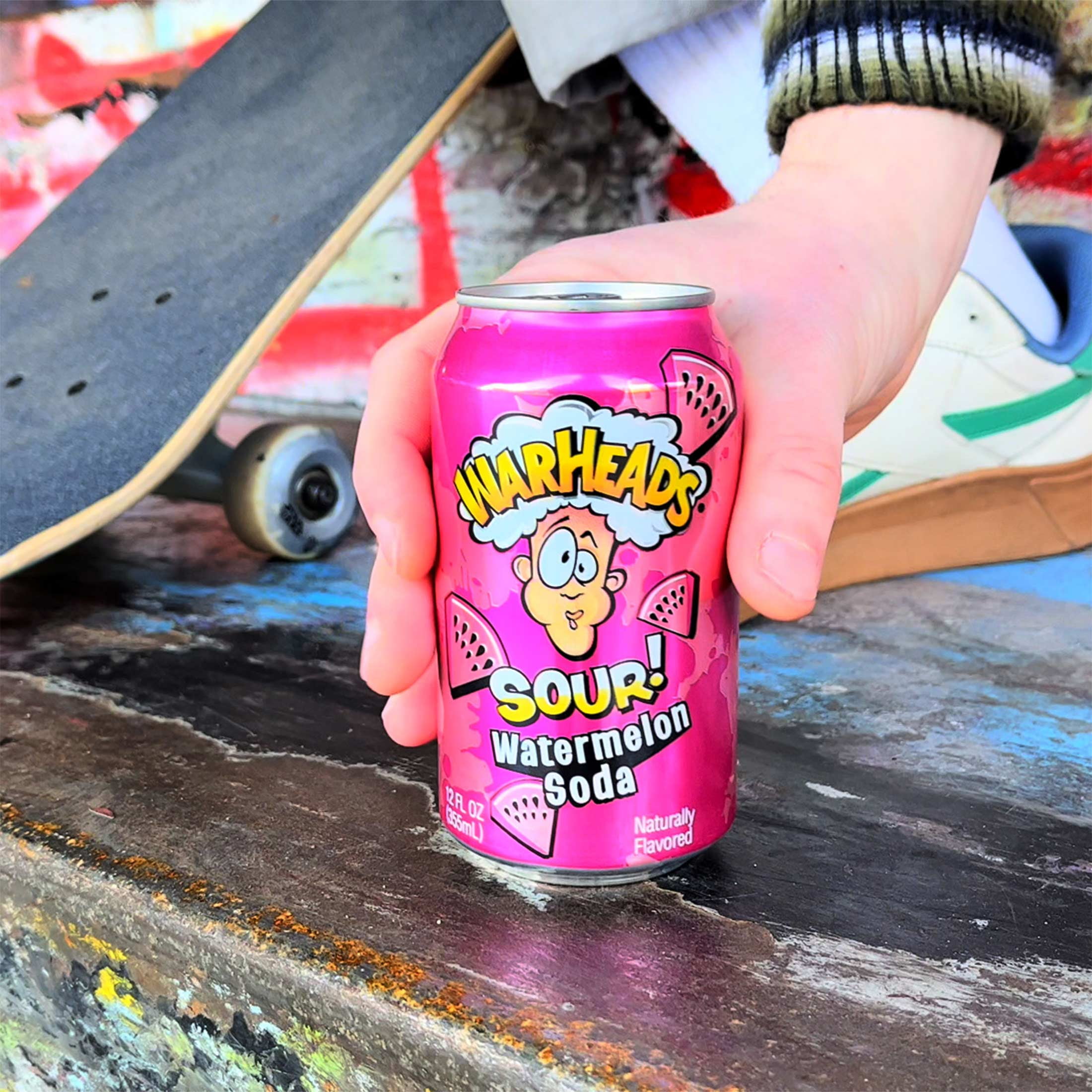 Warheads Sour Soda Watermelon 12oz Cans