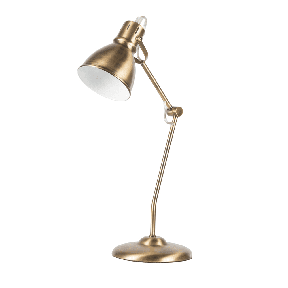 brass look table lamp