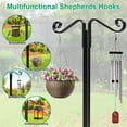 thumbnail image 3 of Garden Hose Holder with Shepherds Hooks Heavy Duty Water Hose Holder Holds 160 FT Hose Freestanding Hose Reel with 2 Tool Hooks Stable Hose Hanger Storage Stand for Outside Yard, Black, 3 of 12