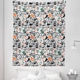 thumbnail image 1 of Indie Tapestry, Hipster Fashion Themed Pattern Clothing Accessories and Sketchy Art, Fabric Wall Hanging Decor for Bedroom Living Room Dorm, 5 Sizes, Seafoam Orange Black, by Ambesonne, 1 of 1