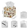 thumbnail image 3 of Psesaysky Tissue Box Cover Waterproof PU Leather Car Tissue Holder Square Christmas Decoration Tissues Boxes Organizer for Bathroom Vanity, Night Stands, Home, Kitchen (Cute Gingerbread Man), 3 of 7