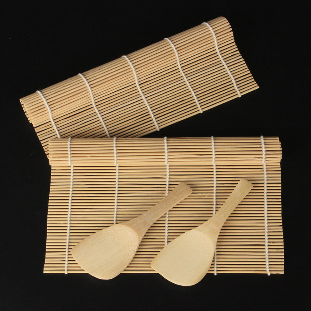 Sushi Maker Kit Rice Roll Mold Kitchen DIY Mould Roller Mat Rice Paddle Set New
