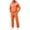 Orange, variant on Hzzrkos Men Casual Loose Solid Color Long Sleeve Hooded Sweatshirt Elastic Waist Pants Set Athletic Style Pullover Hoodie Tracksuit Outfit Black