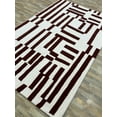thumbnail image 3 of Hand Tufted Design Carpets for Living Room-Bedroom Handmade New White & Marron colour Area Rug, 3 of 5