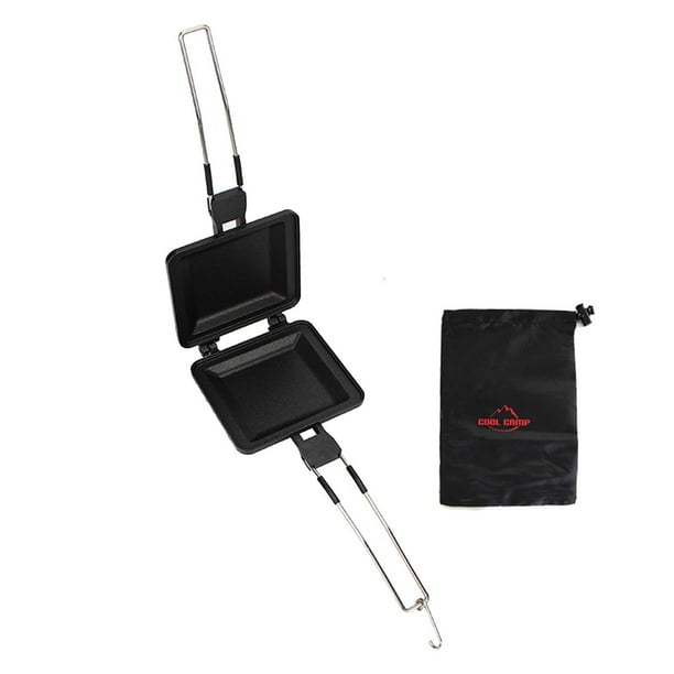 Sartén para hornear sándwiches de doble cara, máquina para hacer sándwiches, sartén abatible para parrilla, utensilios de cocina, sartén portátil,