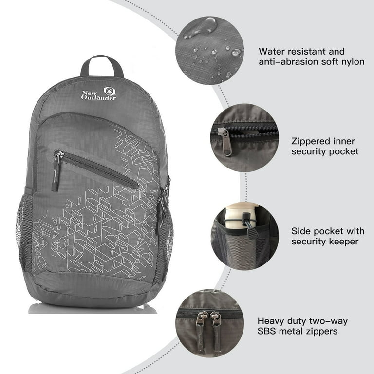 Outlander Packable Handy Lightweight Travel Hiking Backpack 