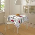 thumbnail image 5 of Spring Tablecloth Square 60x60 Inch,Sage Green Wild Flowers Table Cloth,Stain Resistance Polyester Seasonal Summer Floral Table Covers for Kitchen Dining,Small Tablecloth for Parties Picnic, 5 of 6