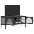 thumbnail image 3 of vidaXL TV Stand Black 41.3"x13.8"x19.7" Glass and Steel, 3 of 11