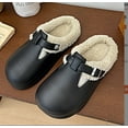 thumbnail image 4 of Women and Men Fur Lined Clogs Memory Foam Warm Fuzzy Slippers Winter Waterproof Indoor Outdoor Slipper, 4 of 10