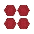 thumbnail image 2 of Balery 4 Pcs Vintage Burgundyleather Coasters Set, Drink Table Cup Coasters For Living Room Kitchen Coffee Decor, 2 of 9