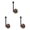 Black, variant on QIJGEBGG Walnut Wood Wall Hooks, No-Drill Adhesive Curtain Holdbacks with Solid Wood Base for Coats, Hats, Keys & Hair Ties Adhesive Curtain Holdbacks, No Drill Wood Curtain Holdbacks
