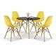 thumbnail image 1 of Comedor Oslo Redondo Negro para 4 Personas Sillas Oslo Amarillas, 1 of 8
