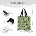 thumbnail image 5 of Japuie Lemons on Striped Print Tote Bags, Shoulder Bag with Zipper Closure, Top Handle Handbag,Shopping Bags,Travel Shoulder Bag ,Suitable for Gym Shopping, Work, and School, 5 of 6