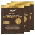 thumbnail image 1 of Wow Skin Science Masque en Feuille Lifting Visage Fibre Cupra Naturelle au Rétinol - Booste le Collagène, Réduit les Ridules & Unifie le Teint, Lot de 3, 1 of 1