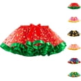 thumbnail image 4 of Alkepwun Cute Skirts Girl Layered Tulle Rainbow Tutu Skirt with Floral Polka Dot Prin Comfort Breathable Elastic High-Waist Bow Performance Mini Skirt with Lining (3-8 Years), 4 of 4