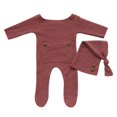 thumbnail image 2 of Visland Newborn Sleep Photography Outfits Infant Photo Props Knitted Hat Footed Romper for Boys Girls, 2 of 11