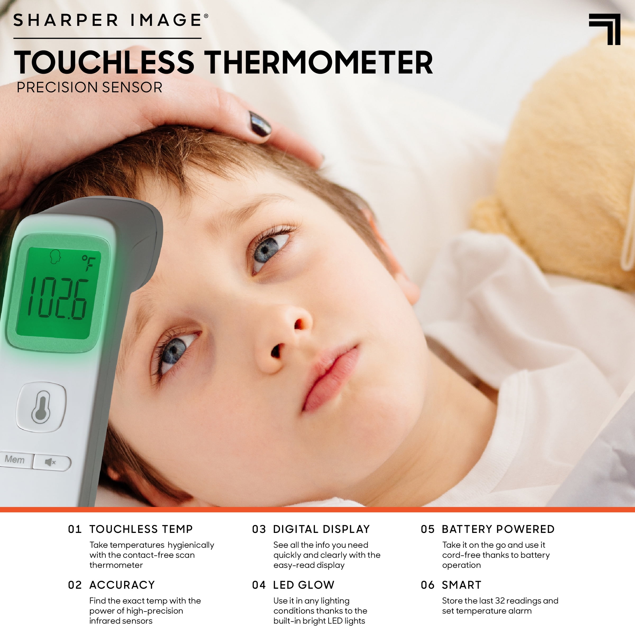 SHARPER IMAGE Thermometer Digital Precision 4 in 1 - Walmart.com
