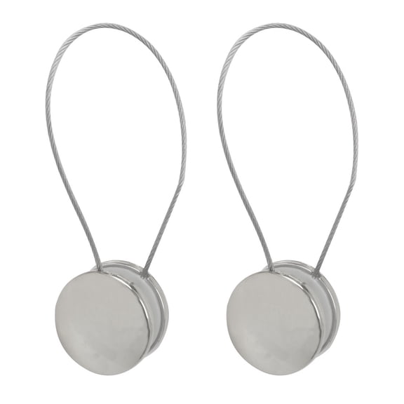 Unique Bargains 4 Pieces Curtain Tiebacks 24 Inch Tiebacks Rope Holder Silver Tone