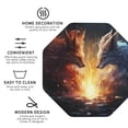 thumbnail image 3 of Rateoe Red And White Flame Fox Drawing Drink Coasters Set of 4 Leather Coasters Spill Protection for Table Desk,Durable and Non Slip Leather Coaster ,4 Inches Drink Mats-Octagon, 3 of 6