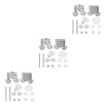 thumbnail image 1 of Guardoinrt Kits Complets pour Installation Simple Raccords de Siège de Toilette en Acier Inoxydable 1-4nm 3Set, 1 of 6