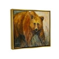 thumbnail image 3 of Stupell Industries Modern Bear Wildlife Scene Painting Metallic Gold Floating Framed Canvas Print Wall Art, Design by Roberta Dyer, 3 of 8
