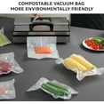 thumbnail image 2 of VestaEco Compostable Vacuum Sealer Bags for food, 3 Rolls 11" x 16' and 2 Rolls 8" x 20', Heavy-Duty Embossed Vacuum Seal Bags, Customized Size for Meal Prep/Sous Vide Cooking, BPA-Free, 2 of 5