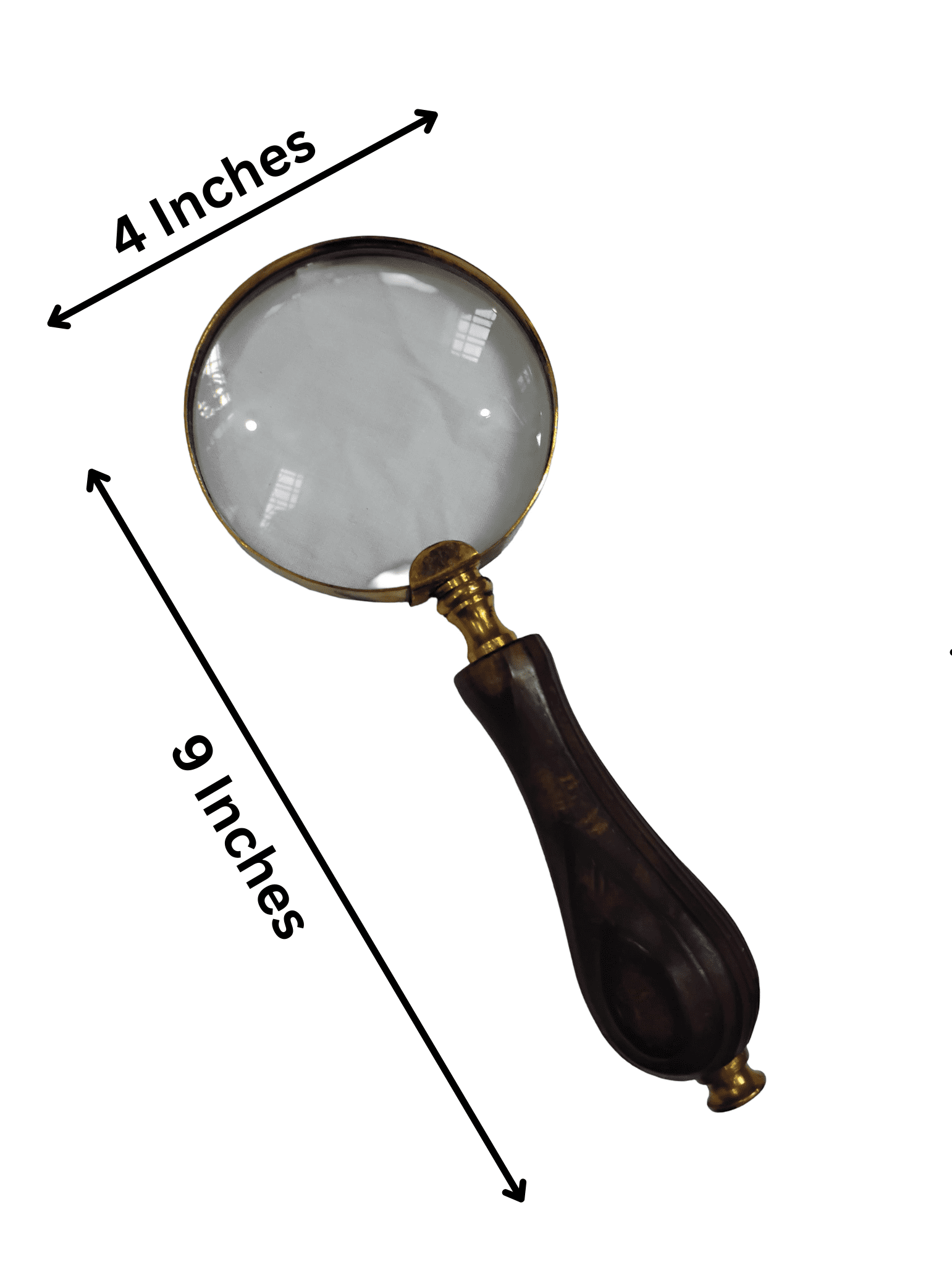 Rustic Wooden Handmade Magnifying Glass: Antique Magnifier with Wooden Handle Vintage Reading Aid & Collectible Gift