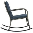 thumbnail image 3 of vidaXL Rocking Chair Outdoor Patio Rocking Chair with Cushion Poly Rattan, 3 of 6