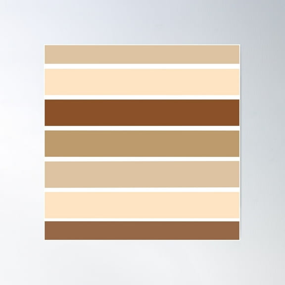 Neutral Color Stripes Poster Wall Art, Modern Wall Decor For Living Room Bedroom, 16x16 UNFRAMED