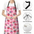 thumbnail image 6 of Lsque Haear Strawberry Waterproof Apron Chef Aprons for Men Heavy Duty Chemical Work Apron Extra Long Grilling Aprons with Adjustable Bib Apron, 6 of 9