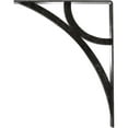 thumbnail image 4 of Ekena Millwork 2"W x 12"D x 15"H Galveston Wrought Iron Bracket, (Triple center brace), Antiqued Silver, 4 of 8