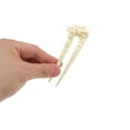 thumbnail image 5 of Unique Bargains 1 Pc Chignon Pin Bow Hair Hairpin for Women Yellow White, 5 of 5