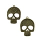 thumbnail image 4 of 6 colgantes de calavera de aleación de zinc, de plata y bronce, estilo gótico, para Halloween., 4 of 7