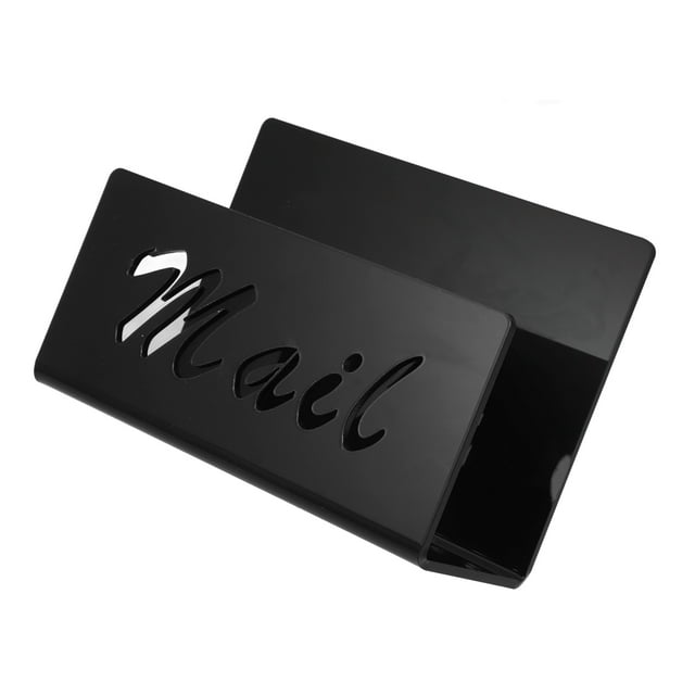 unbranded Organizador De Cartas Y Documentos En Acrílico Negro Para Uso En Escritorio