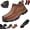 Brown, variant on Men’s Genuine Leather Orthopaedic Boots, Waterproof Arch Support Spacious Toe Box, Outdoor Comfortable Non-Slip Shock-Absorbing Trekking Boots