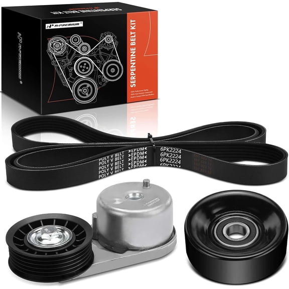 A-Premium Engine Serpentine Belt Drive Kit with Tensioner & Idler Pulley Compatible with Ford Mustang 2005-2010, V6 4.0L