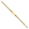 thumbnail image 3 of Auriga 14K Yellow Gold Soft Anchor Id Bracelet 7 inch for Women(L- 7inch, W- 9mm), 3 of 5