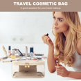 thumbnail image 6 of Clear Makeup Bags, Double Layer Clear Cosmetic Bag, Waterproof Toiletry Bag, Clear Zipper Bag with Divider Makeup Brush Compartment, Travel Makeup Bag for Women and Girl Off-white, 6 of 7