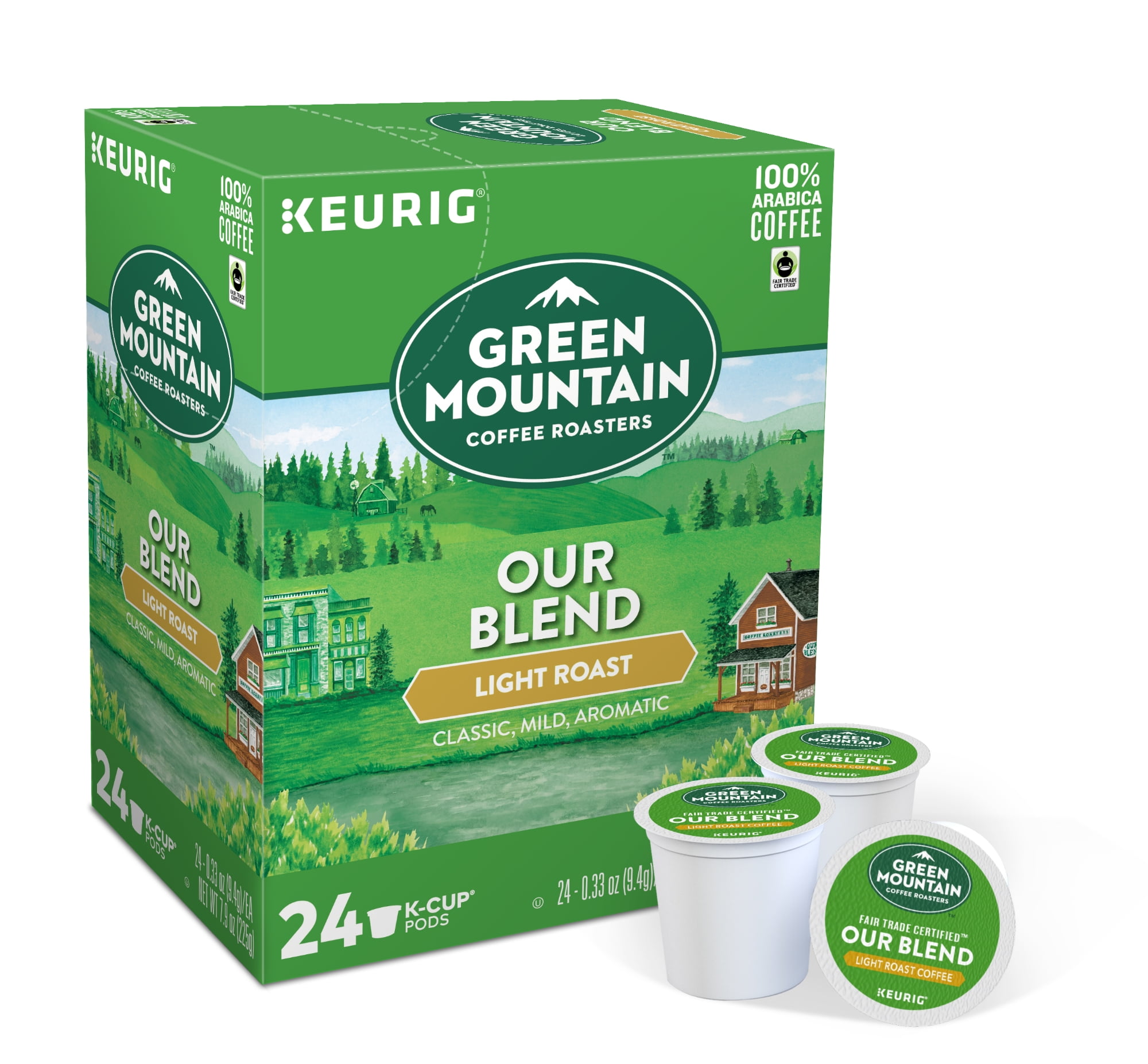Green Mountain Coffee Our Blend Keurig Single Serve K Cup Pods Light Roast Coffee 24 Count Walmart Com Walmart Com
