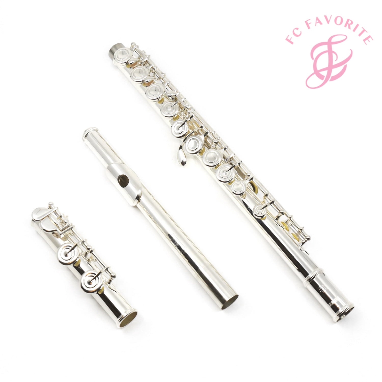 Yamaha YFL-322Y Intermediate Flute, Offset G, C-Foot, Silver, Nickel Silver, for Students