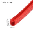 thumbnail image 2 of Unique Bargains 1mx6mmx8mm Rubber Edge Trim Deck Edge Protector U Channel Guard Corner Seal Strip Red, 2 of 5