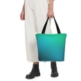 thumbnail image 4 of KLL Tote Bag for Women Green Turquoise Teal Print Shopping Grocery Reusable Bags for Office School Shopping Travel, 4 of 6