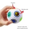 thumbnail image 2 of Magic Rainbow Ball Fidget Ball Speed Puzzle Ball Cube Brain Teasers Educational Toy Stocking Filler For Kids Adults, 2 of 5
