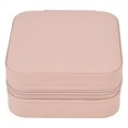 thumbnail image 4 of Portable Jewelry Case With Zipper, Large Capacity, Partitioned Storage, Mini Jewelry Storage Box For Travel, 4 Grids, 3 Necklace Hooks, 6 Slot Rolls, Earring Compartment, 4 of 8