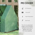 thumbnail image 4 of Outsunny Greenhouse with Raised Garden Bed, Steel Outdoor Planter Box Green, 4 of 8