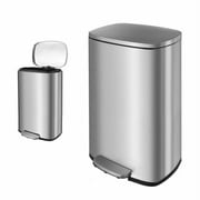 Increkid 13 Gallon Stainless Steel Step Trash Can Kitchen Garbage Can with Lid