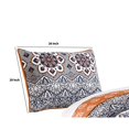 thumbnail image 4 of Benzara BM101991 Tissu Thelon Faux avec Imprimé Floral & Chevron&44; Gris & Bleu - Taille Standard, 4 of 4